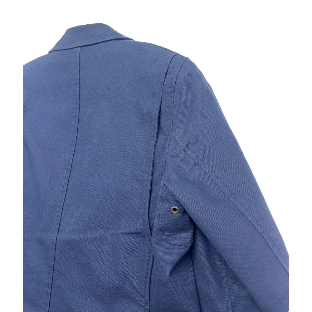 Duluth Trading XLT 50L Navy‎ Blue Presentation Jacket Blazer Canvas Cotton Work